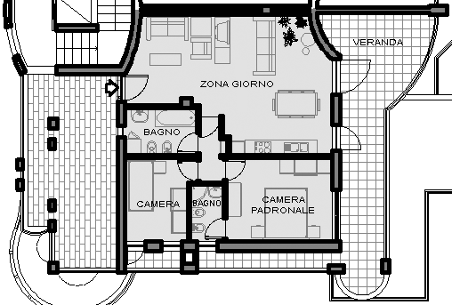 Lottavo appartamento della residenza ecosole Progetto appartamento 70 mq
